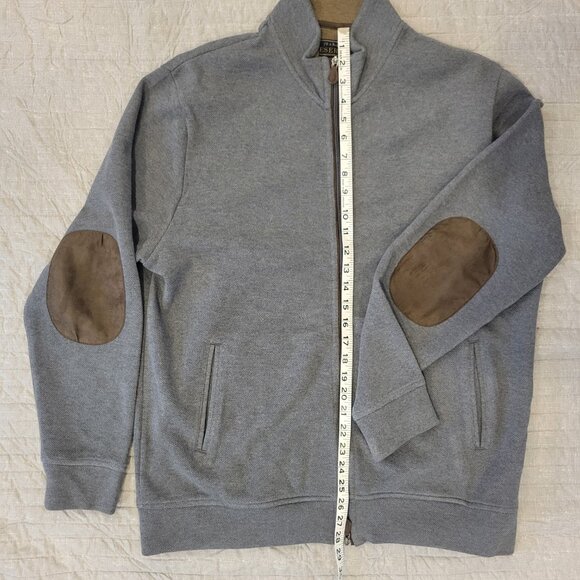 Jos. A. Bank Textured Mock Neck Full Zip, Extra Large XL, Grey - Picture 4 of 10